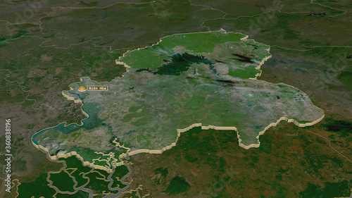 Đồng Nai, Vietnam - extruded with capital. Satellite