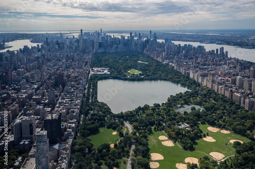 aerial view of the city of New York