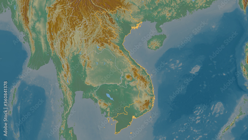 Vietnam - overview. Relief