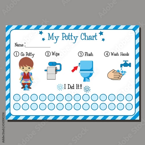 My Potty Chart Boy Planner Page