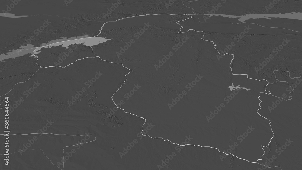 Mashonaland West, Zimbabwe - outlined. Bilevel Mashonaland West, Zimbabwe - outlined. Bilevel