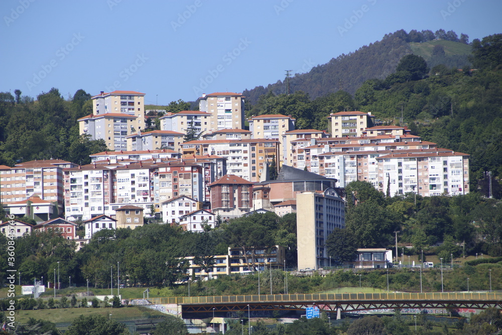 Urbanscape in the metropolitan area of Bilbao