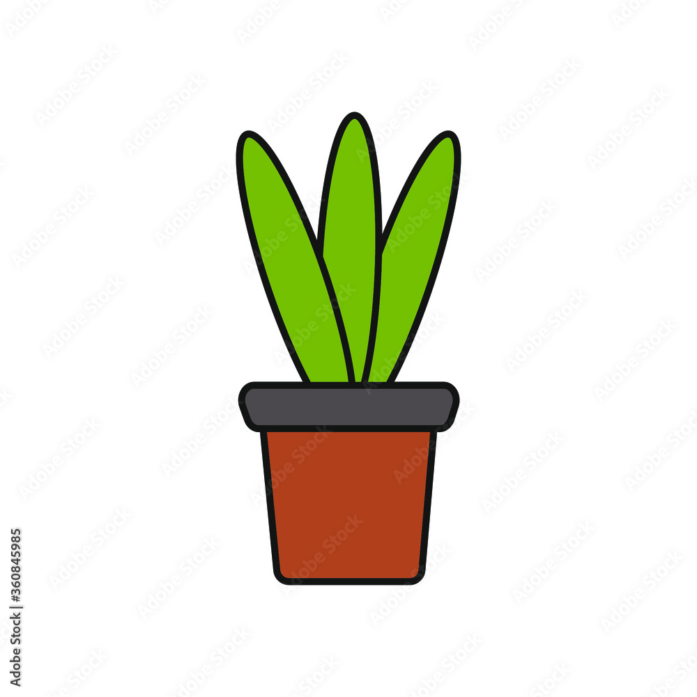 green plant pot design vector white background green plant pot design vector white background