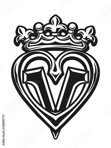 Monogram of letter V