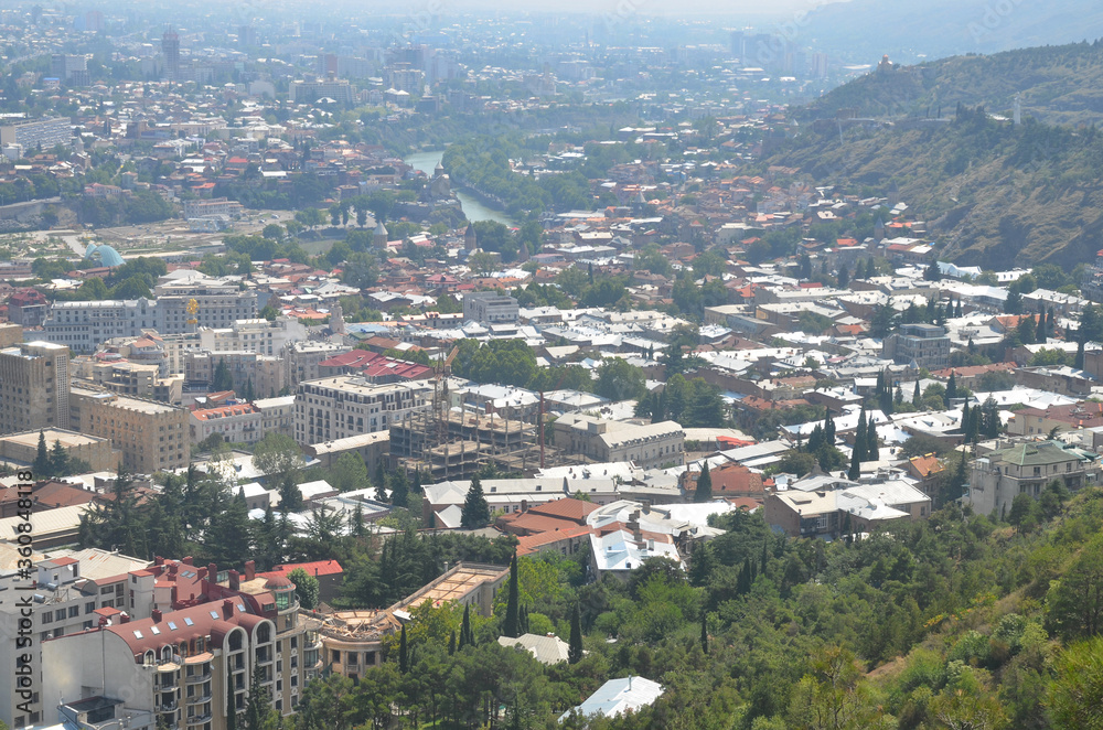 Panorama of Tbilisi. Georgia, Caucasus.