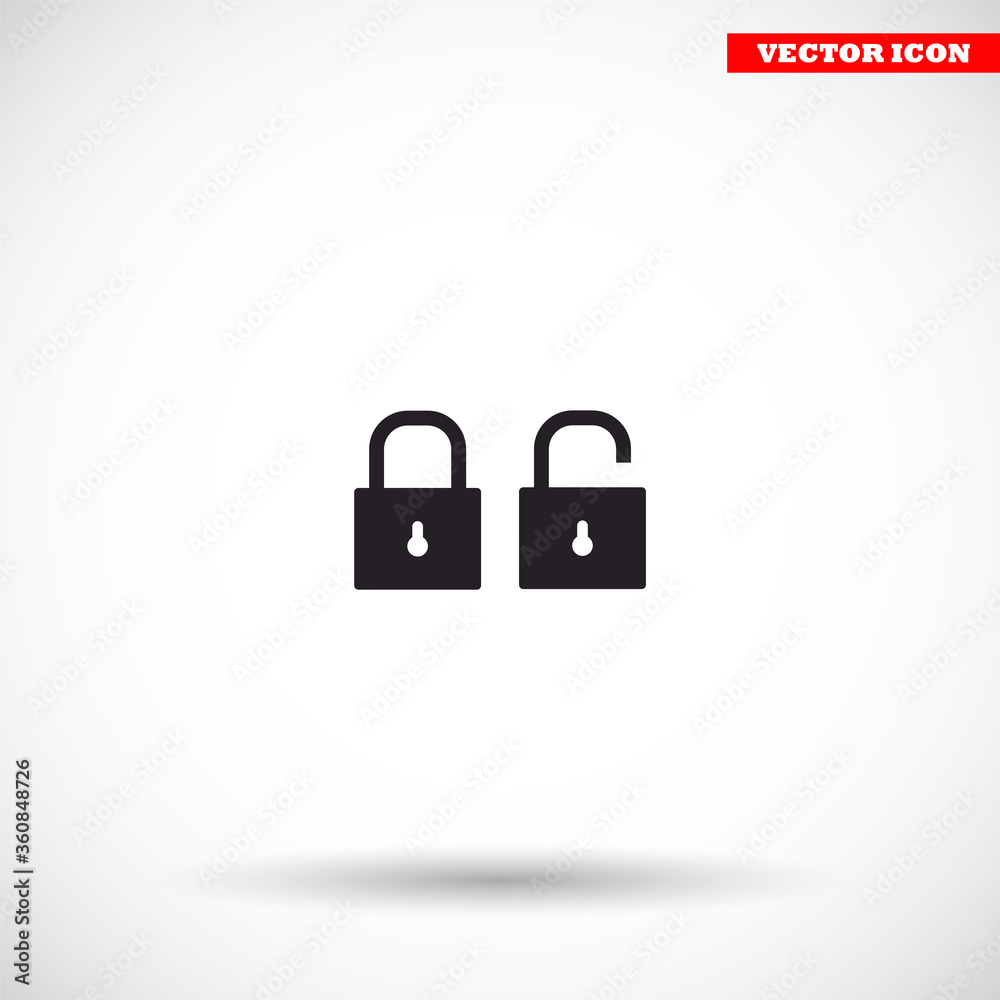 Lock vector icon , lorem ipsum Flat design Lock vector icon , lorem ipsum Flat design