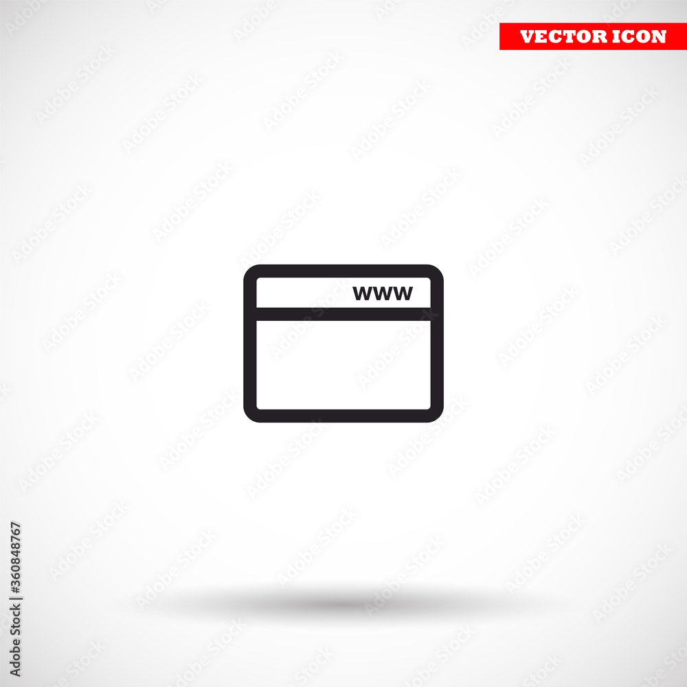 Webpage vector icon , lorem ipsum Flat design Webpage vector icon , lorem ipsum Flat design