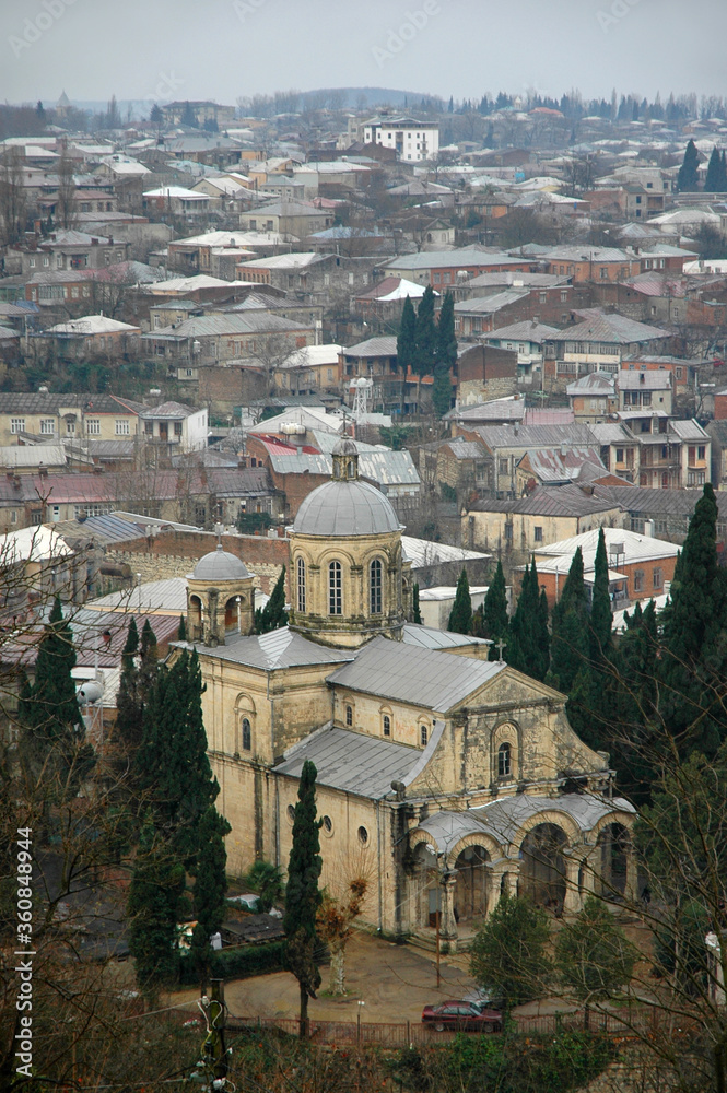 View at Kutaisi and Cathedral of the Annunciation. Kutaisi, Georgia, Caucasus.