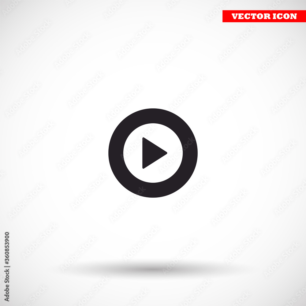 Play vector icon , lorem ipsum Flat design Play vector icon , lorem ipsum Flat design