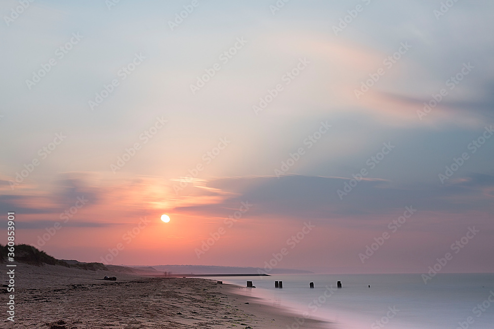 sunset over the sea