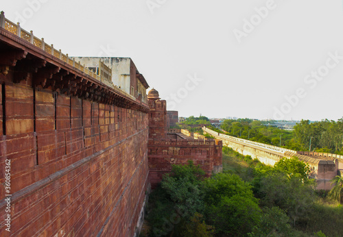 Agra Fort is a historical fort in the city of Agra of India. photo