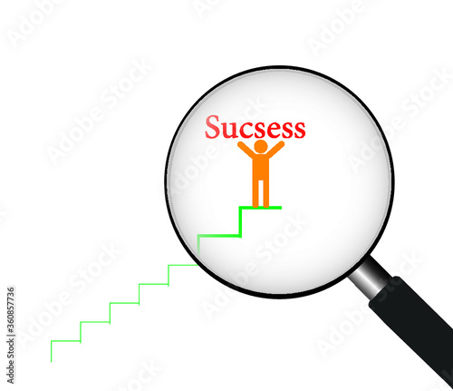 Business success concept with target as motivation