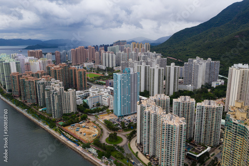 Top view of Hong Kong city