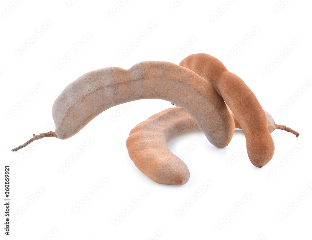 Giant tamarind on the tamarind tree branch, tamarind for cooking To taste sour food Giant tamarind on the tamarind tree branch, tamarind for cooking To taste sour food