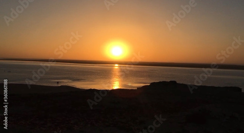 sunset in dakhla morocco