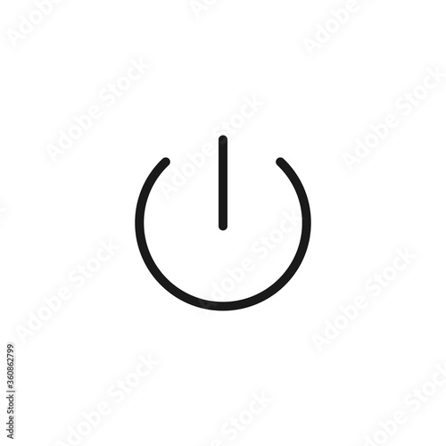 Power button icon. Turn on/off symbol modern, simple, vector, icon for website design, mobile app, ui. Vector Illustration