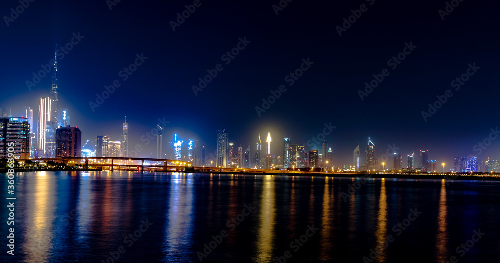 night view of Dubai
