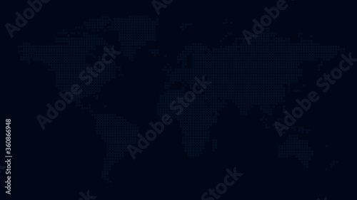  Dotted world map line abstract. World map modern.Globe map.Vector Illustration