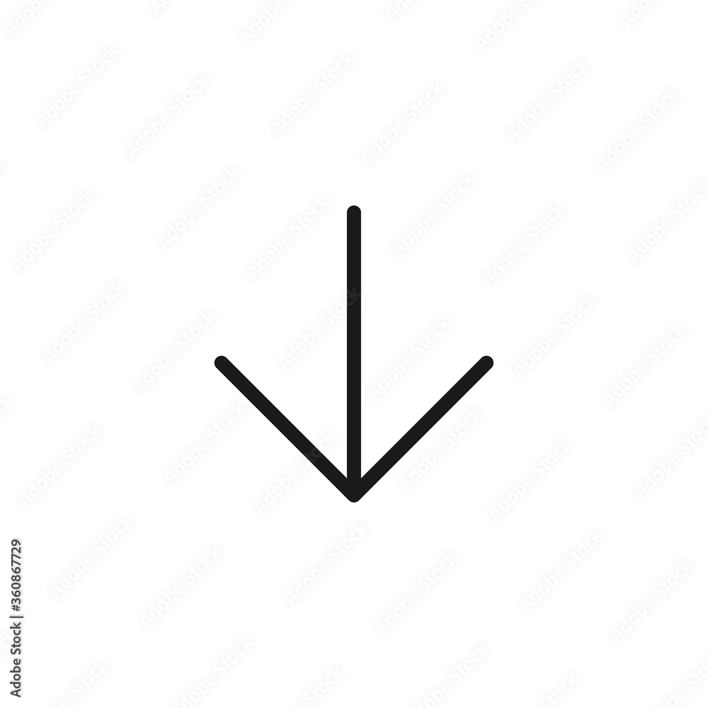 Arrow down icon. Vector Illustration Arrow down icon. Vector Illustration