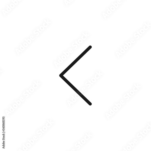 Chevron left icon. Arrow symbol modern, simple, vector, icon for website design, mobile app, ui. Vector Illustration