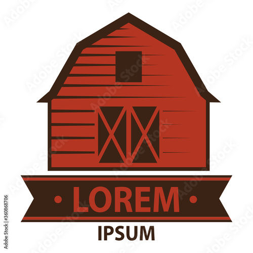 vector illustration of a barn
