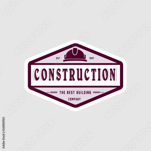 construction logo template design