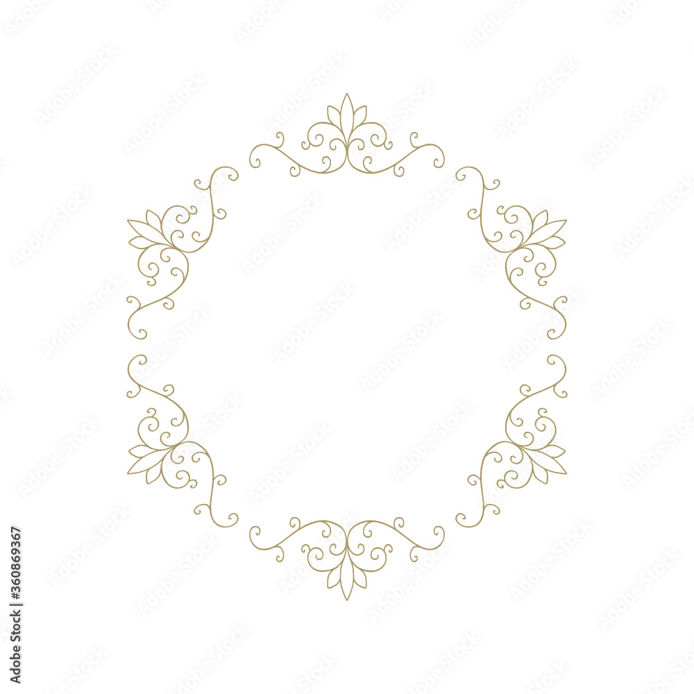 empty golden ornamental frame empty golden ornamental frame