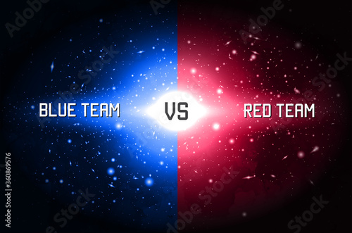 Game Versus Screen. Fight Backgrounds Against Each Other. Battle. Team vs Team. Sport or Gaming. Vector Illustration.