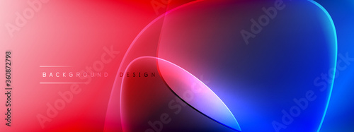 Vector abstract background - liquid bubble shapes on fluid gradient with shadows and light effects. Shiny design template for text