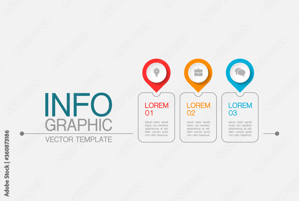 Vector infographic template with 3 steps or options. Data presentation, business concept design for web, brochure, diagram. Vector infographic template with 3 steps or options. Data presentation, business concept design for web, brochure, diagram.