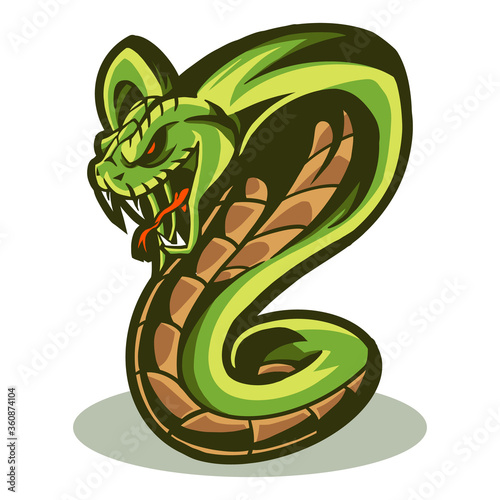 cobra vector illustration isolated on white background