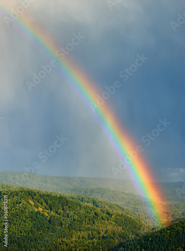 Rainbow over the Altai Mountains