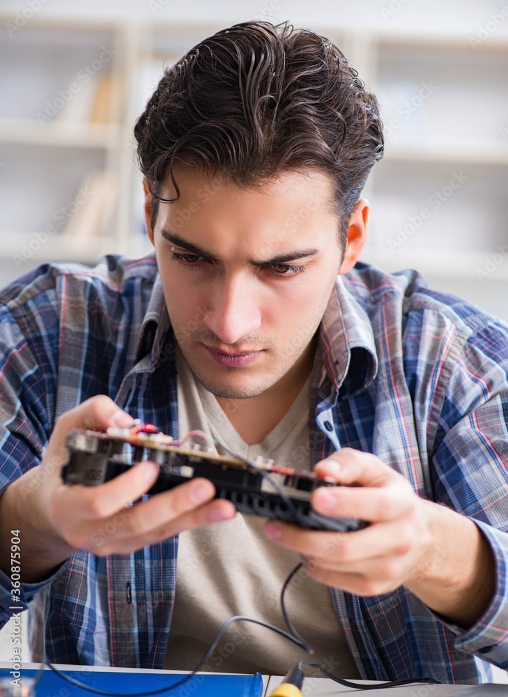 Computer hardware repair and fixing concept by experienced techn Computer hardware repair and fixing concept by experienced techn