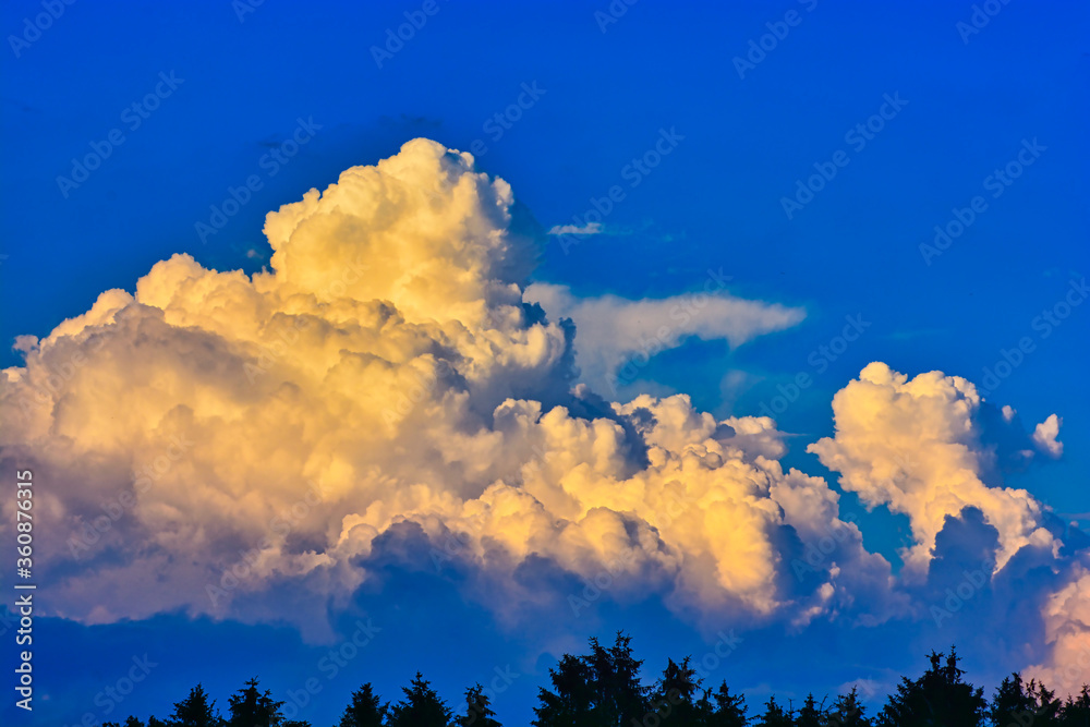 Himmel, Wolken, Hintergrund, Abendrot Himmel, Wolken, Hintergrund, Abendrot