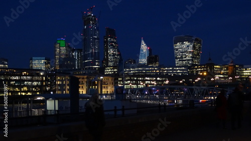 London skyline city at night