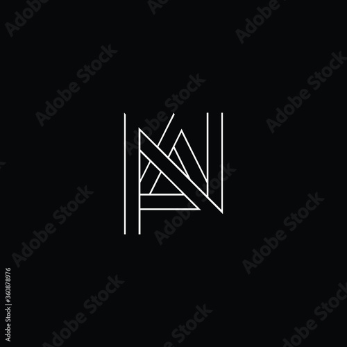 Professional Innovative Initial AN logo and NA logo. Letter AN NA LOGO Minimal elegant Monogram. Premium Business Artistic Alphabet symbol and sign