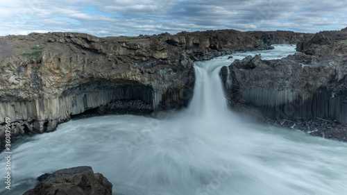 The incredibly beautiful Aldeyjarfoss waterfall in North Iceland. 