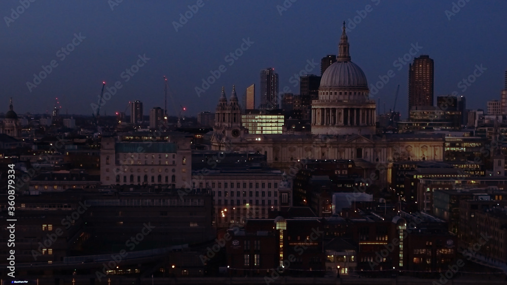 London skyline city at night