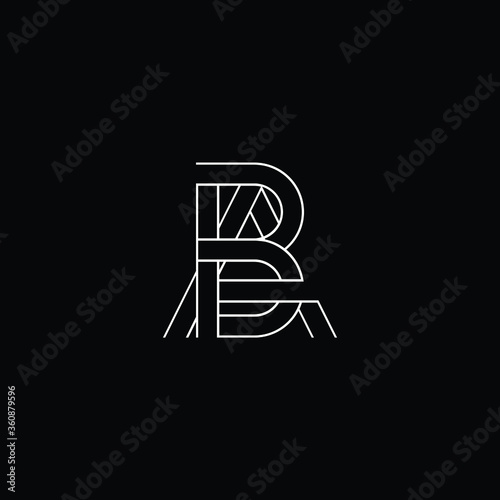 Professional Innovative Initial AB logo and BA logo. Letter AB BA LOGO Minimal elegant Monogram. Premium Business Artistic Alphabet symbol and sign