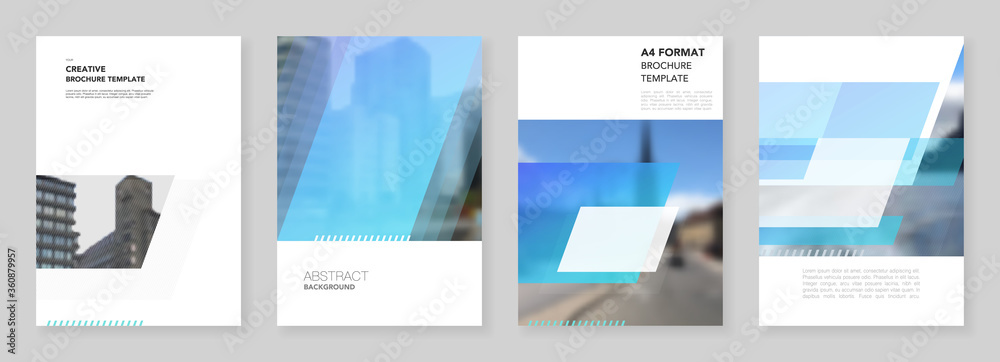 A4 brochure layout of covers design templates for flyer leaflet, A4 brochure design, report, presentation, magazine cover, book design. Abstract geometric pattern. Corporate identity business concept. A4 brochure layout of covers design templates for flyer leaflet, A4 brochure design, report, presentation, magazine cover, book design. Abstract geometric pattern. Corporate identity business concept.