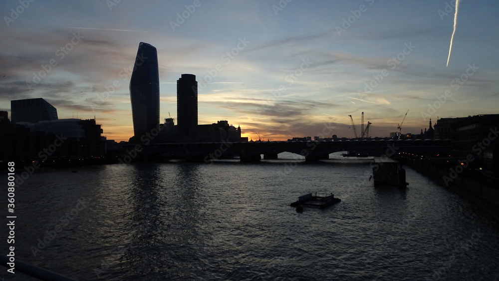 sunset over london sunset over london