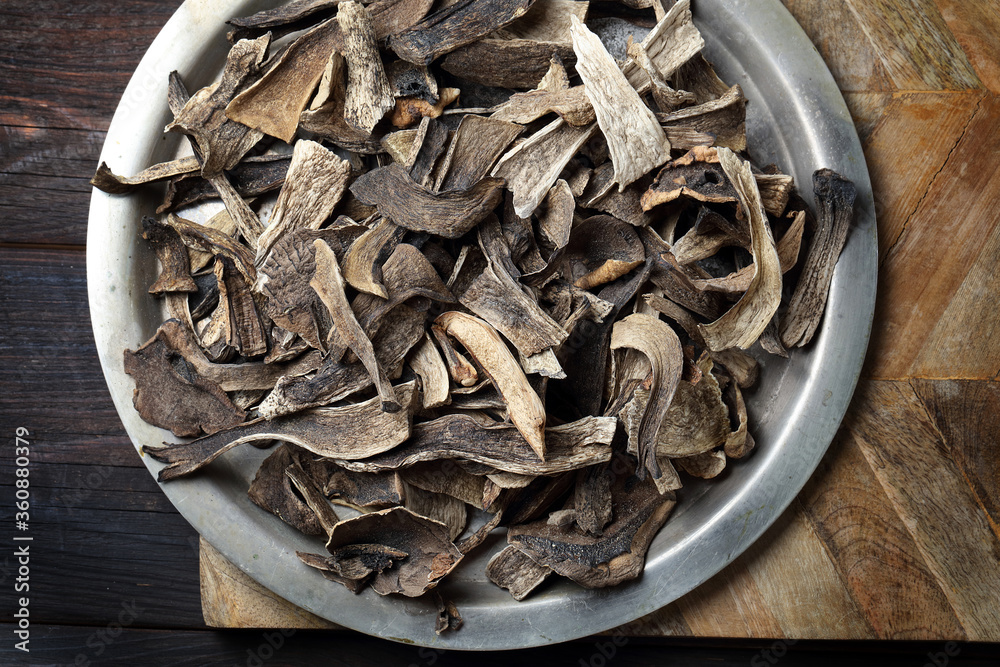 Traditional Siberian Food: Dried wild mushrooms Traditional Siberian Food: Dried wild mushrooms