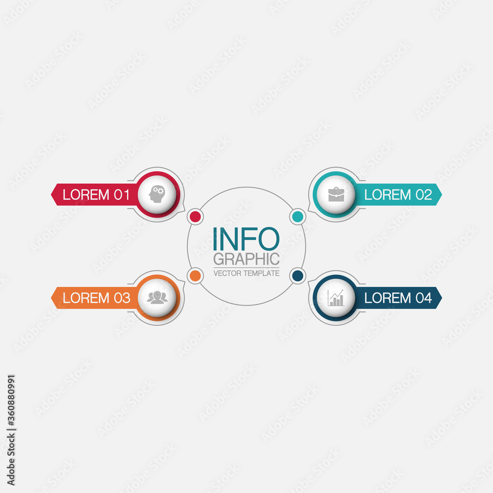 Vector infographic template with 4 steps or options. Data presentation, business concept design for web, brochure, diagram. Vector infographic template with 4 steps or options. Data presentation, business concept design for web, brochure, diagram.