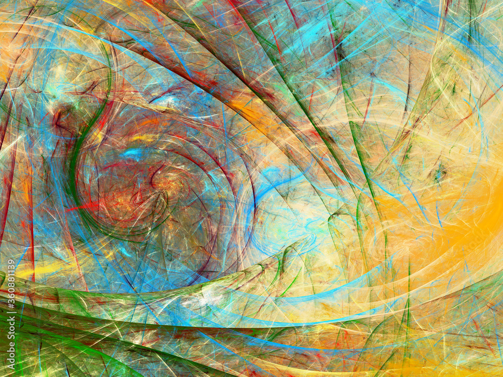 Fototapeta premium abstract chaotic fractal background 3D rendering illustration