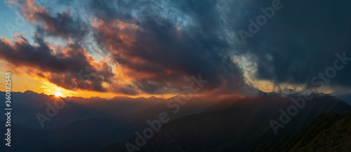 Sunset over the French Alps © Dmytro Surkov