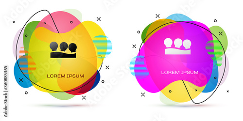Color Vacuum cans icon isolated on white background. Massage jars for face and body. Medical anticellulite cups. Abstract banner with liquid shapes. Vector.