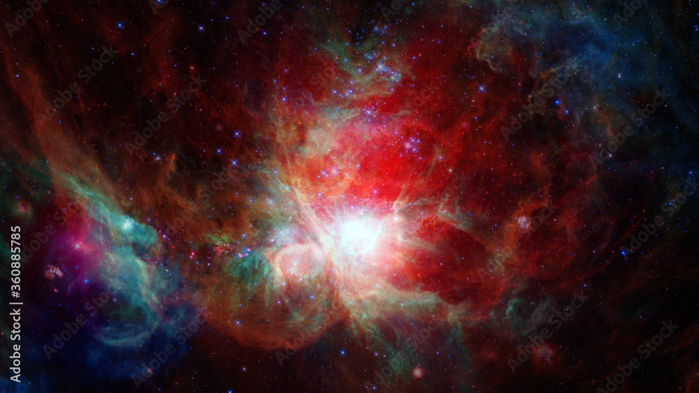 Obraz premium Cosmic landscape. Endless deep space. Elements of this image furnished by NASA