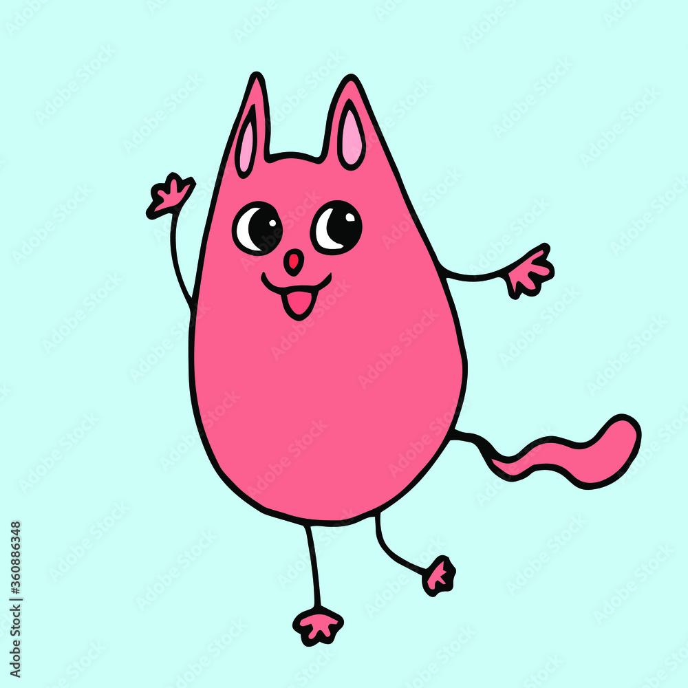 vector image funny cat