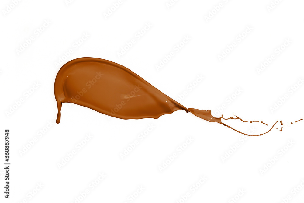 Chocolate splash isolated on white background Chocolate splash isolated on white background