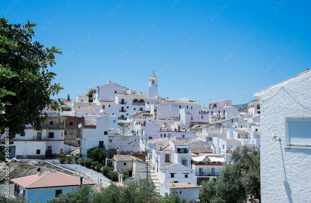 view of a white village in Spain